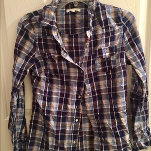 Sonoma Long sleeved plaid shirt